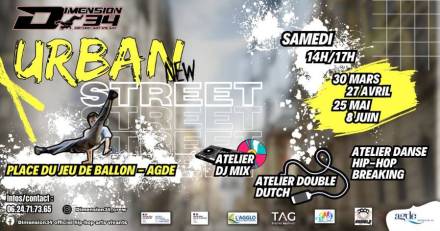 Agde - Urban street atelier ce samedi 25 mai sur la Place du jeu du ballon