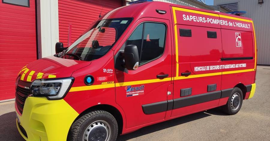 Florensac - Les sapeurs pompiers de Florensac ont reçu une nouvelle ambulance